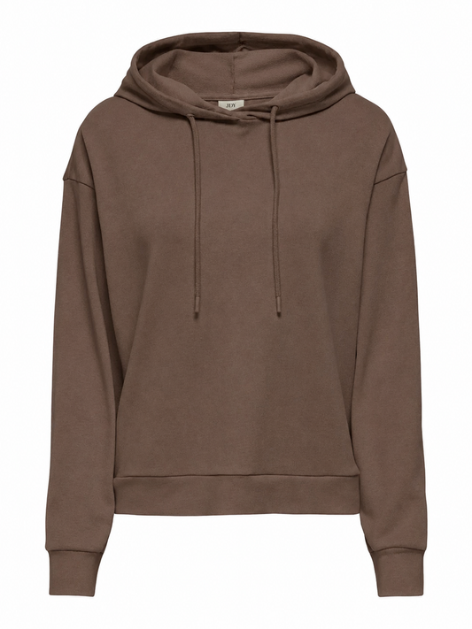 JDYAMALFI LIFE L/S HOOD SWEAT JRS DIA coffee Bean 556