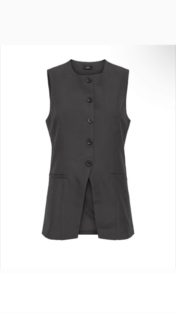 JDYMOLLY S/L WAISTCOAT WVN EXP Grey 556