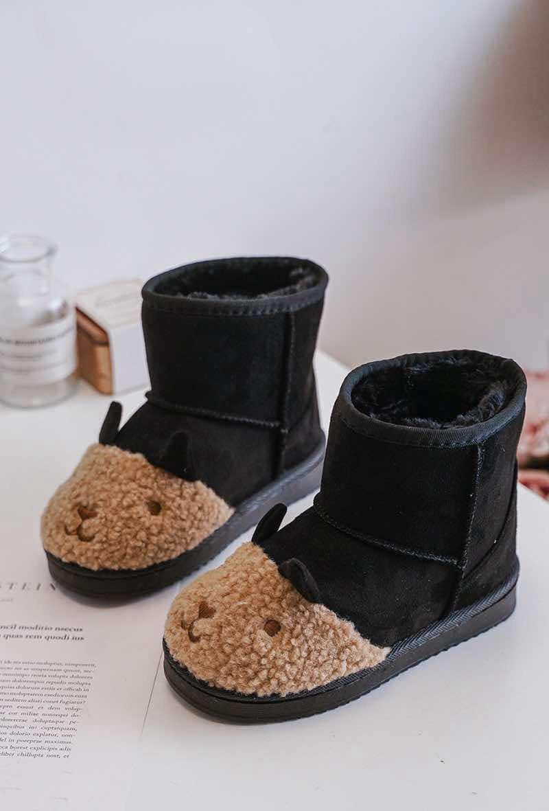 KIDS - teddy boots black