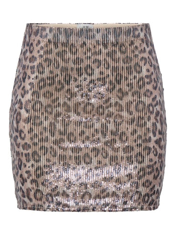 JDYLEONA SEQUINS MINI SKIRT JRS Brown Rice