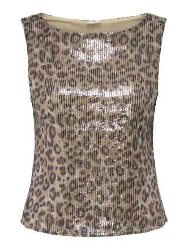 JDYLEONA S/L SEQUINS TOP JRS  Brown Rice