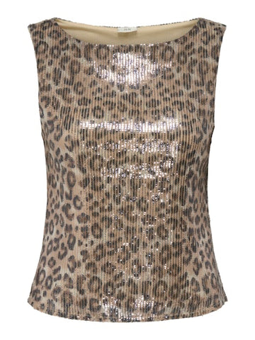 JDYLEONA S/L SEQUINS TOP JRS  Brown Rice