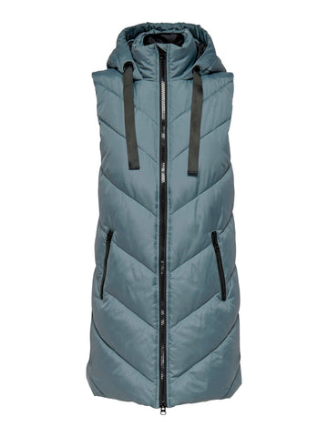 JDYSKYLAR PADDED HOOD WAISTCOAT stormy weather
