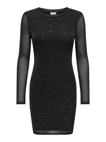 JDYKIA ELSA L/S ONECK SHORT DRESS JRS black 556