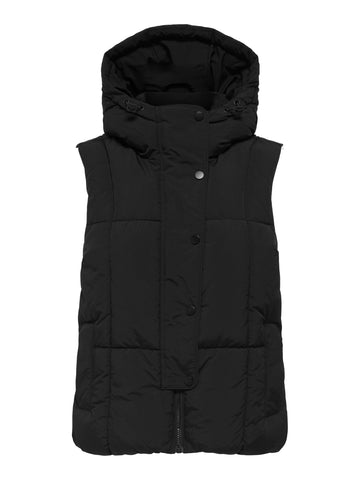 JDYWONDER SHORT HOOD WAISTCOAT OTW SIJ black