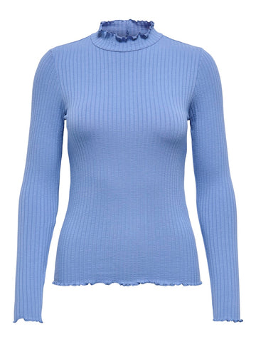 JDYFRANSISKA LIFE L/S HI-NCK TOP JR NOOS  Ebb And Flow