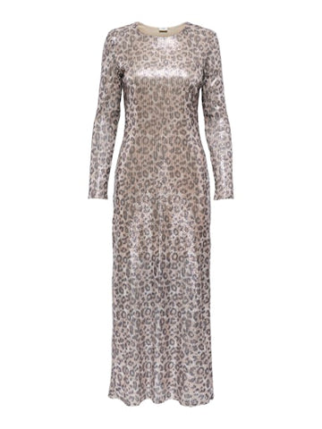 JDYLEONA SEQUIN L/S LONG DRESS JRS Brown Rice