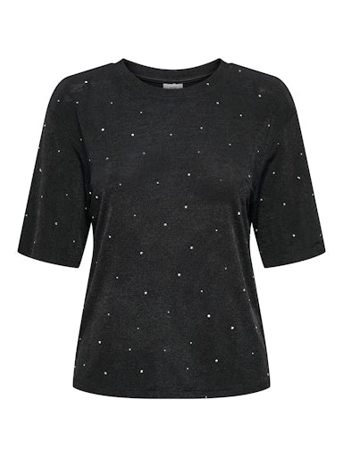 JDYPRIME S/S STUDS TOP JRS black