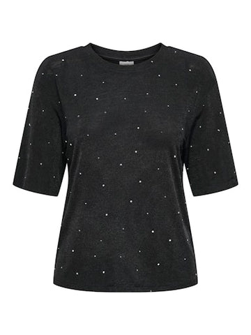 JDYPRIME S/S STUDS TOP JRS black