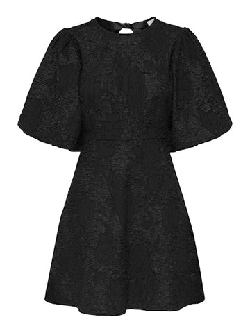 JDYDORA S/S BOW DRESS WVN BLACK