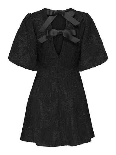 JDYDORA S/S BOW DRESS WVN BLACK
