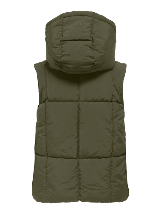 JDYWONDER SHORT HOOD WAISTCOAT OTW SIJ ivy green