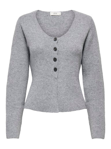JDYLEA LIFE L/S BUTTON CARDIGAN KNT MEDIUM GREY