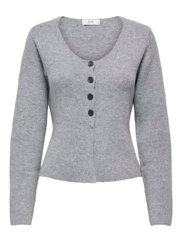 JDYLEA LIFE L/S BUTTON CARDIGAN KNT MEDIUM GREY