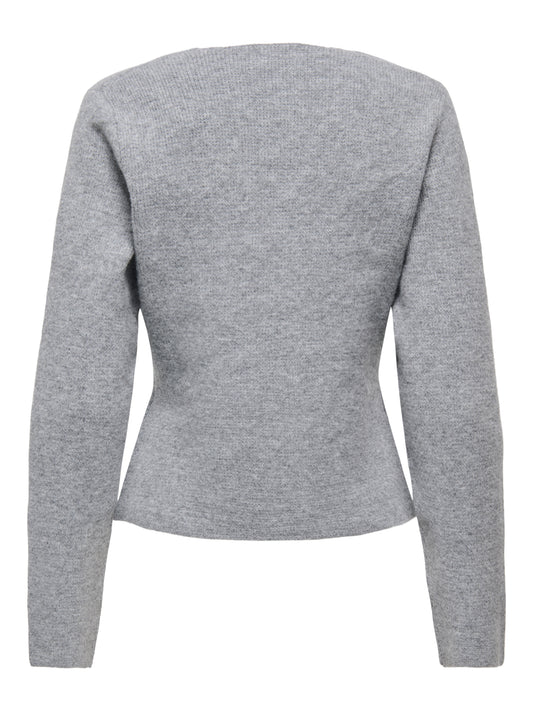 JDYLEA LIFE L/S BUTTON CARDIGAN KNT MEDIUM GREY