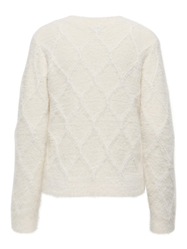 JDYJAYLA L/S O-NECK CARDIGAN KNT ecru