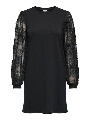 JDYFAIRVIEW LIFE L/S SWEAT DRESS JRS black