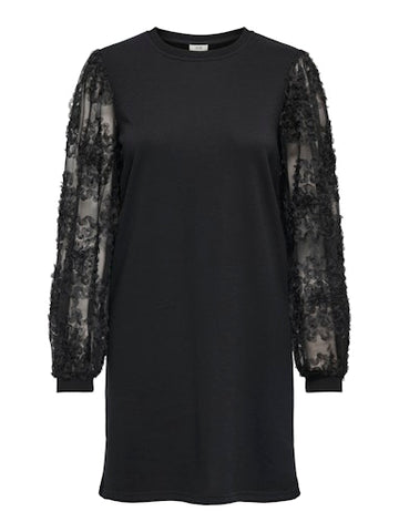 JDYFAIRVIEW LIFE L/S SWEAT DRESS JRS black