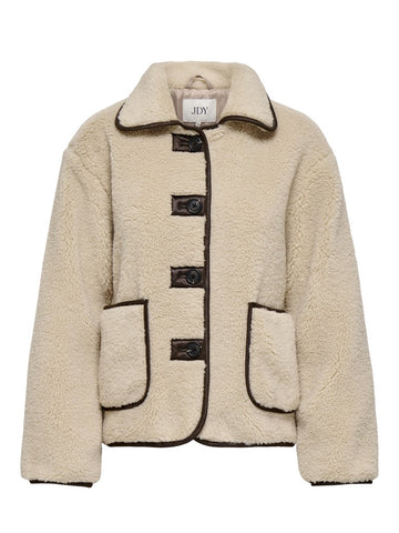 JDYNOELLA TEDDY JACKET OTW NOOS CEMENT