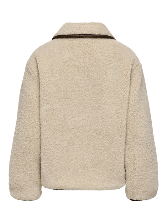 JDYNOELLA TEDDY JACKET OTW NOOS CEMENT