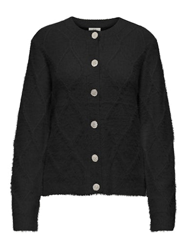 JDYJAYLA L/S O-NECK CARDIGAN KNT BLACK