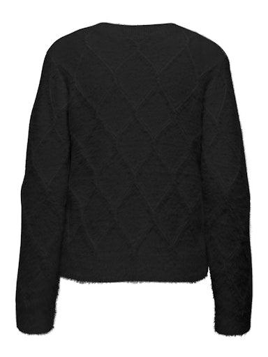 JDYJAYLA L/S O-NECK CARDIGAN KNT BLACK