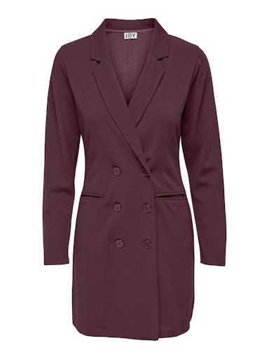 JDYCATIA ELSA L/S BLAZER DRESS maroon banner JRS 1334 17950
