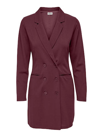JDYCATIA ELSA L/S BLAZER DRESS maroon banner JRS 1334 17950