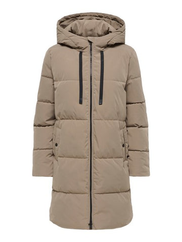 JDYBLAIR LONG HOOD PUFFER OTW SIJ NOOS WALNUT