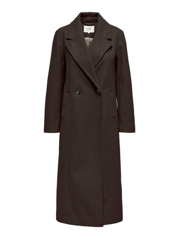JDYVIOLA LIFE X-LONG COAT OTW HAB Chocolate Torte