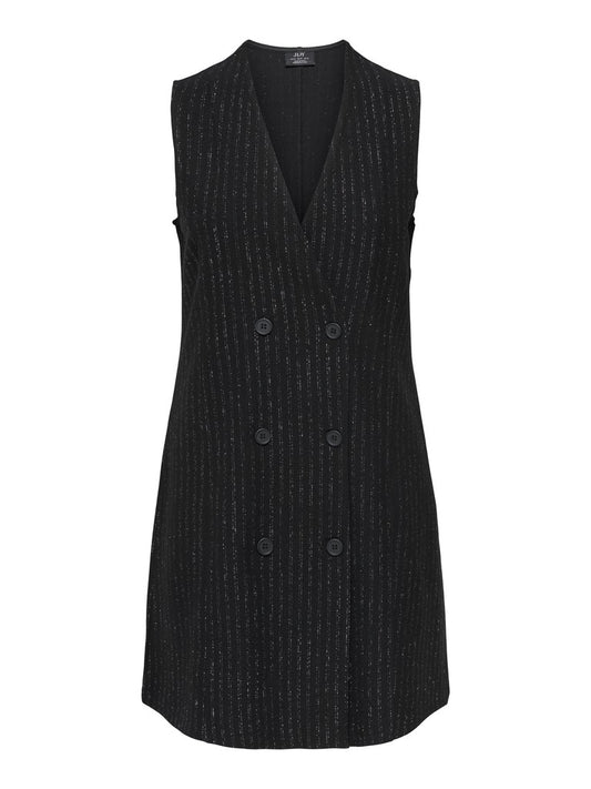 JDYMARY S/L BUTTON DRESS JRS DIA black