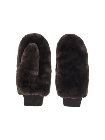 JDYBENEDICTE FAUX FUR MITTENS OTW HAB Chocolate Torte