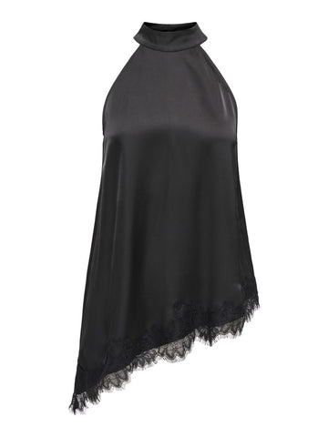 JDYDENISE HALTERNECK TOP WVN BLACK