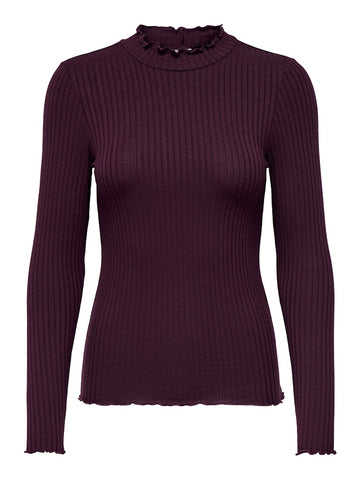 JDYFRANSISKA LIFE L/S HI-NCK TOP JR NOOS Winetasting