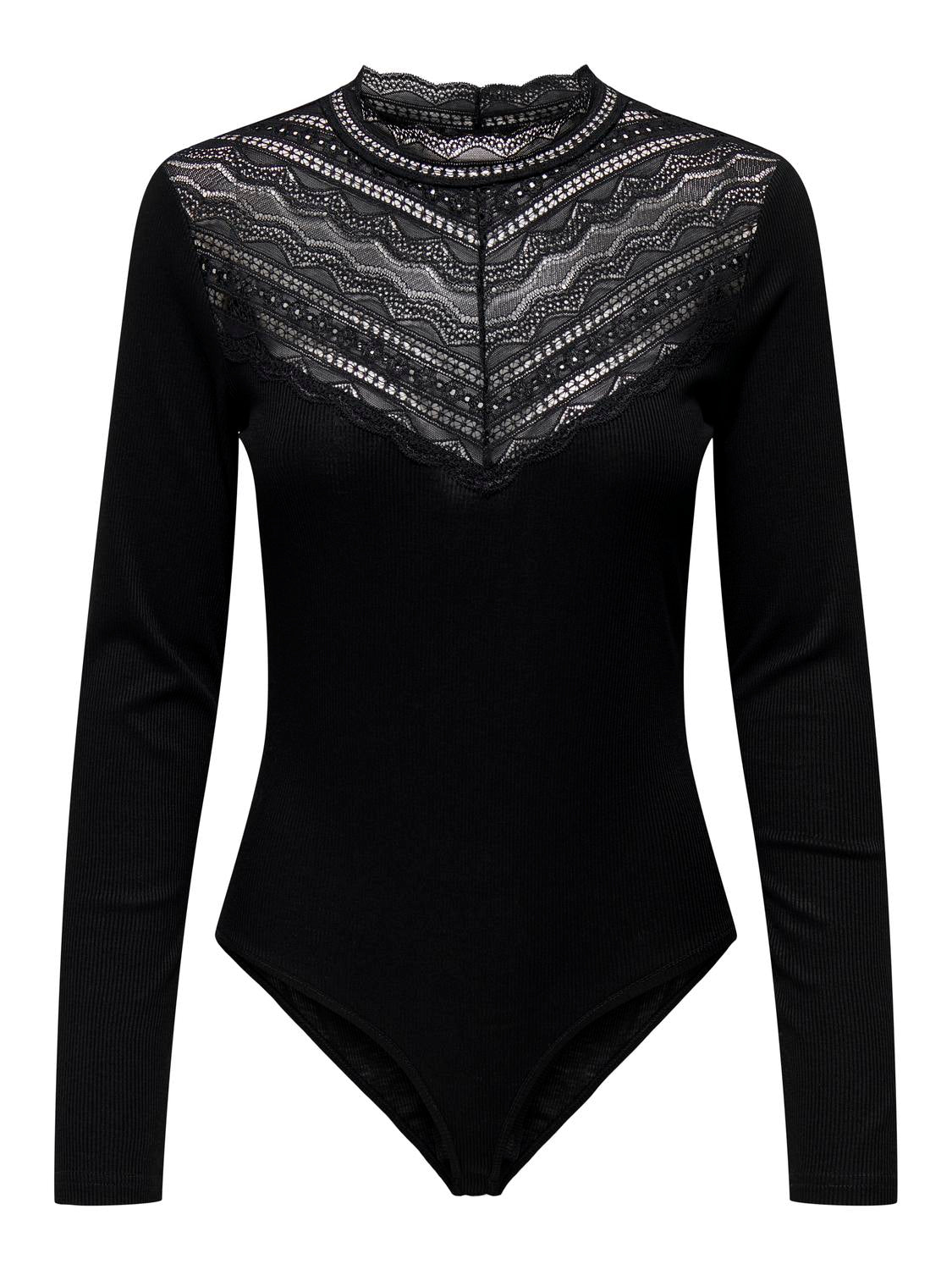 JDYKIRSA L/S LACE BODY JRS black 556