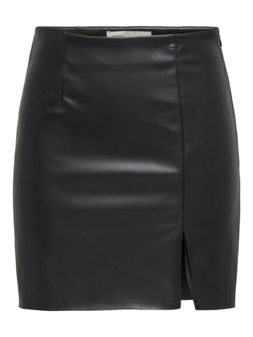 JDYBLAIR MW FAUX SHORT SKIRT PNT DIA black
