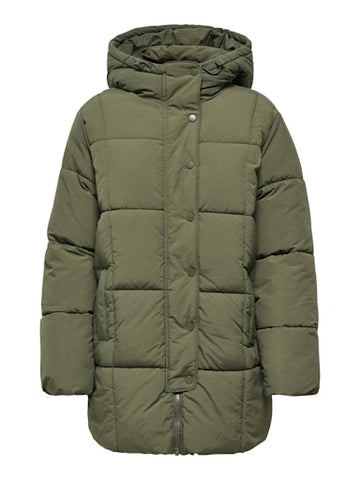 JDYWONDER LONG HOOD PUFFER OTW SIJ ivy green