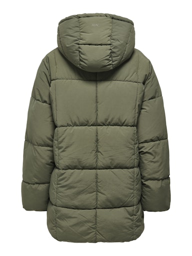 JDYWONDER LONG HOOD PUFFER OTW SIJ ivy green