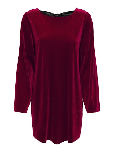JDYVICTORY L/S VELVET BOW DRESS JRS  Winetasting