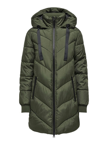 JDYSKYLAR PADDED hood jacket forest night