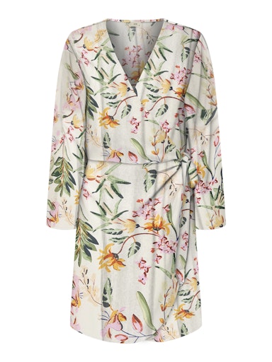 JDYSEZEN LIFE 7/8 SHORT DRESS WVN NOOS Cloud Dancer 03-25-24 MULTI TROPICAL 556