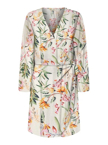 JDYSEZEN LIFE 7/8 SHORT DRESS WVN NOOS Cloud Dancer 03-25-24 MULTI TROPICAL 556