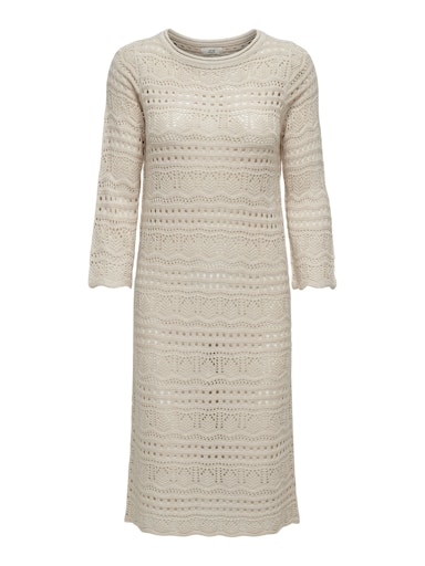 JDYSUN LAY 3/4 BOAT NECK DRESS KNT NOOS sandshell 556