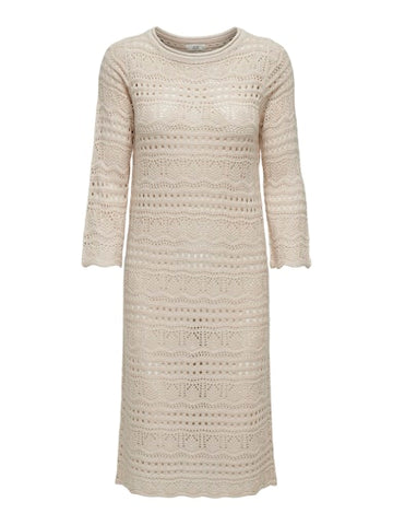 JDYSUN LAY 3/4 BOAT NECK DRESS KNT NOOS sandshell 556