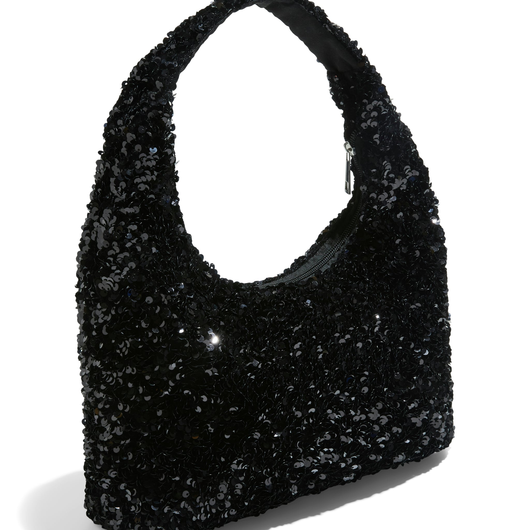 PCSOMILLA GLITTER SHOULDER BAG black
