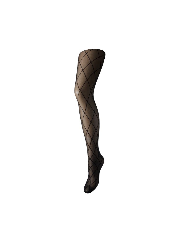 PCRABINE TIGHTS NOOS BLACK CHECK