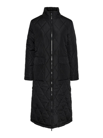 PCMAILEY LONG QUILTED JACKET NOOS BC BLACK