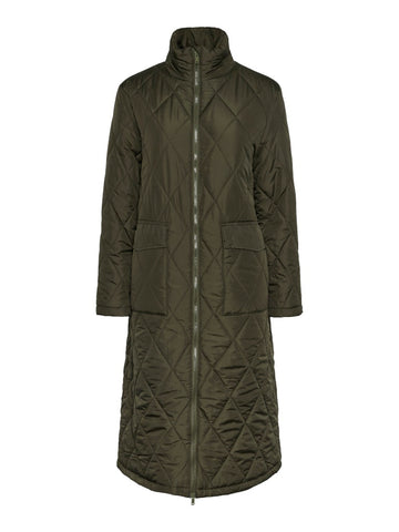 PCMAILEY LONG QUILTED JACKET NOOS Bc forest night