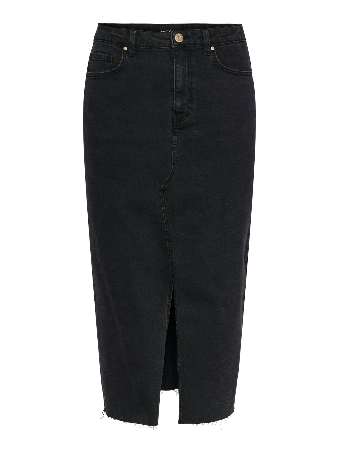 PCJESSIE HW DENIM MIDI SKIRT NOOS EXP black 642 556