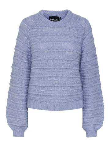 PCJAYDA LS O-NECK KNIT NOOS hydrangea 642